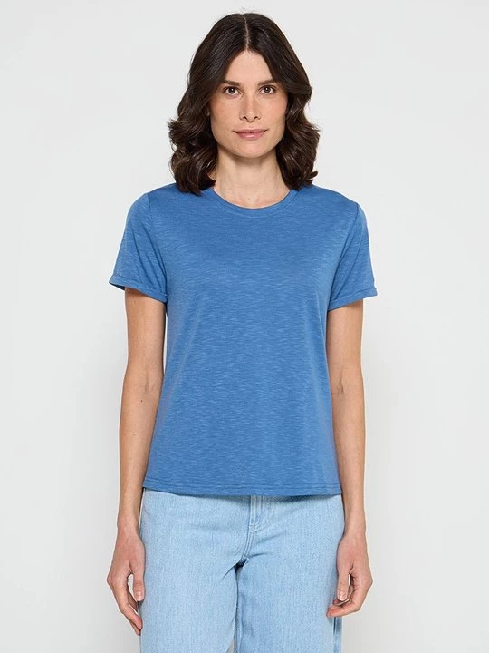 Foto van product T-shirt basic Le Jardin du Lin donkerblauw