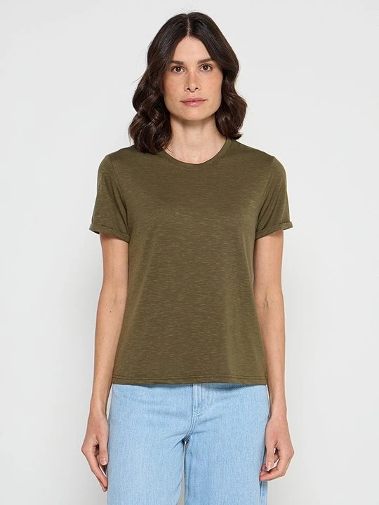 Foto van product T-shirt basic Le Jardin du Lin kaki