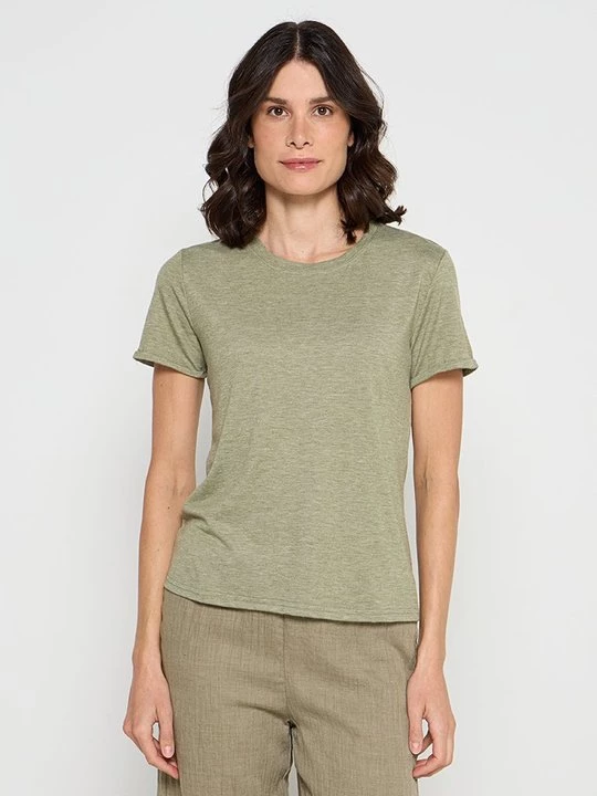 Foto van product T-shirt basic Le Jardin du Lin kaki