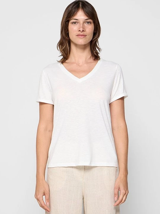 Foto van product T-shirt basic Le Jardin du Lin wit