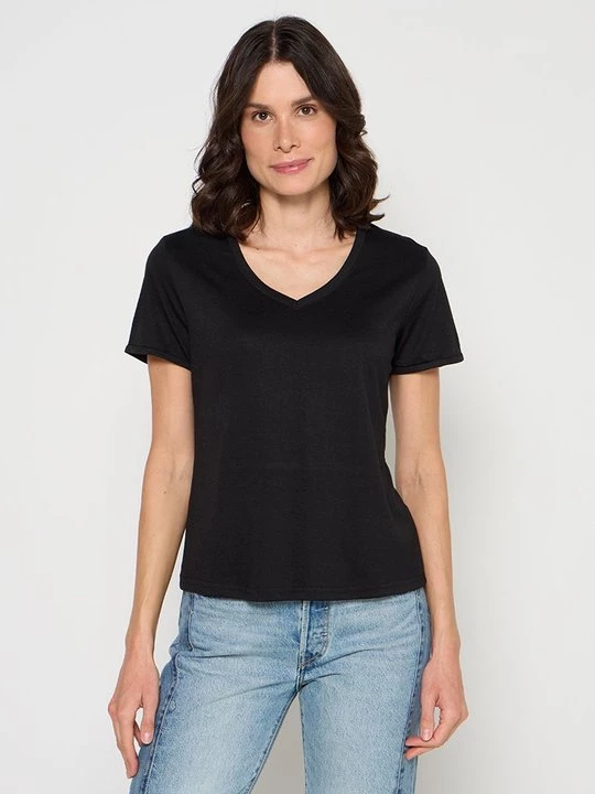 Foto van product T-shirt basic Le Jardin du Lin zwart