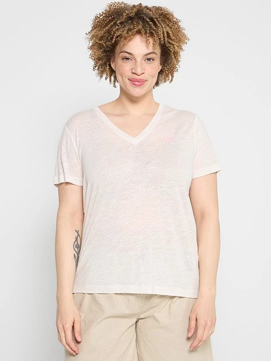 Foto van product T-shirt basic Lee beżowy
