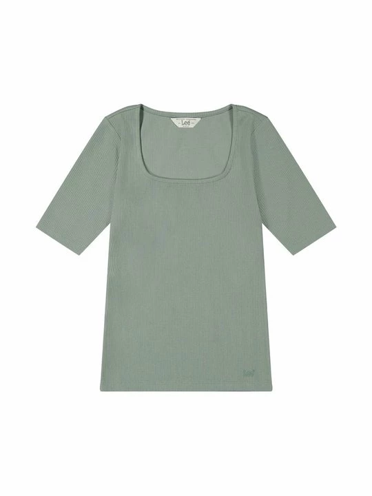 Foto van product T-shirt basic Lee donkergroen