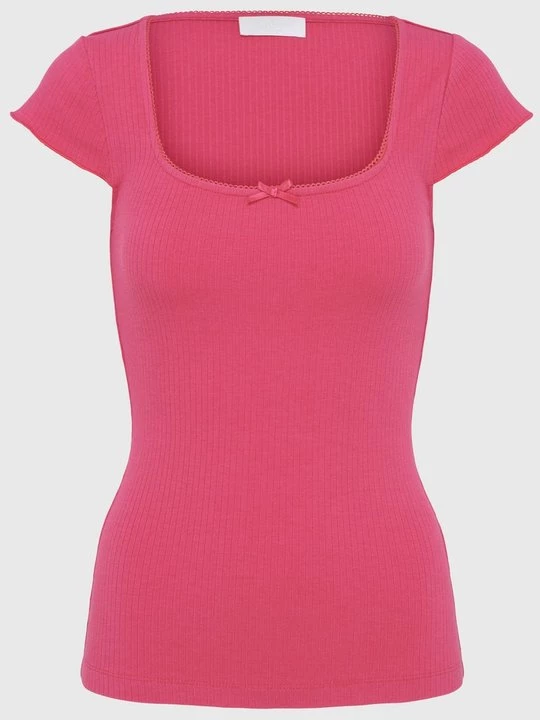 Foto van product T-shirt basic LeGer donkerroze