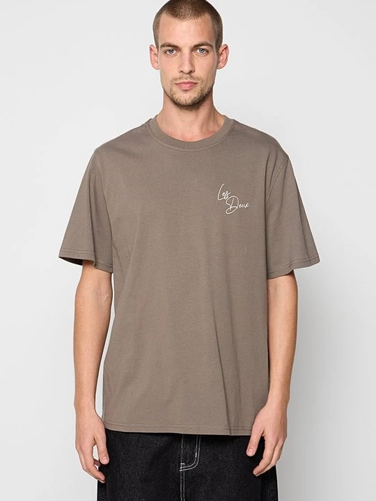 Foto van product T-shirt basic Les Deux bruin