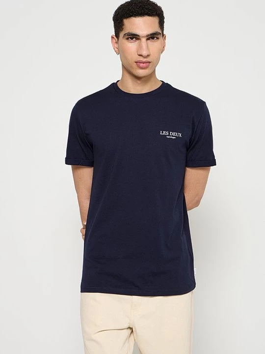 Foto van product T-shirt basic Les Deux donkerblauw