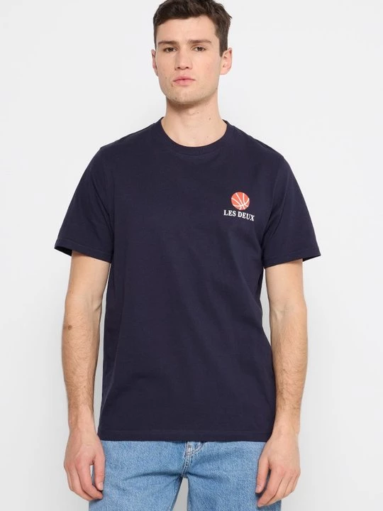 Foto van product T-shirt basic Les Deux donkerblauw