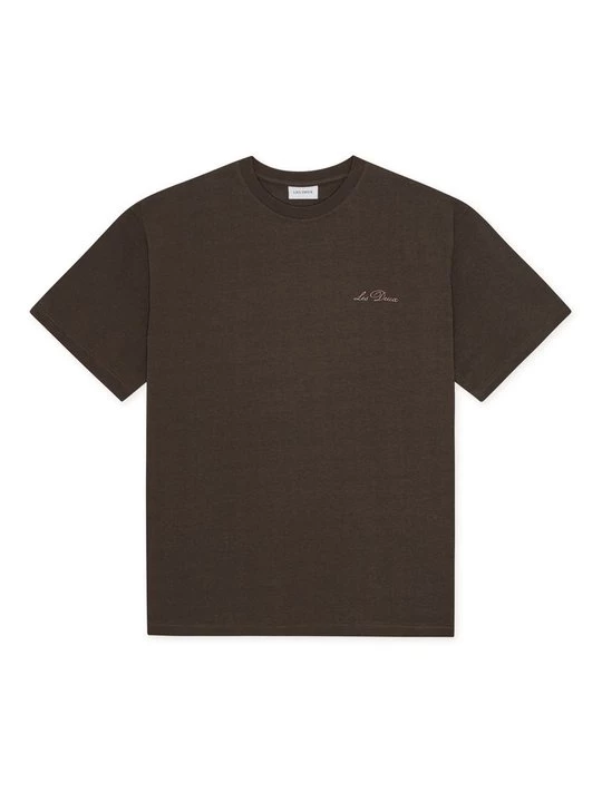 Foto van product T-shirt basic Les Deux donkerbruin