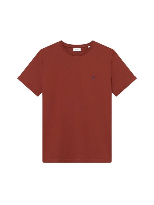 Foto van product T-shirt basic Les Deux donkerrood