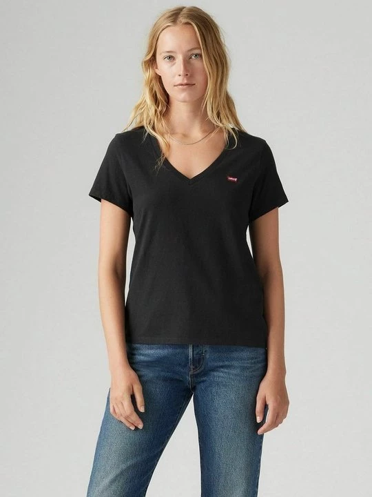 Foto van product T-shirt basic Levi's gemêleerd zwart