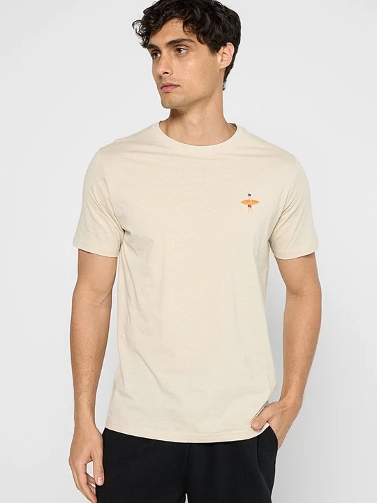Foto van product T-shirt basic lindbergh beżowy