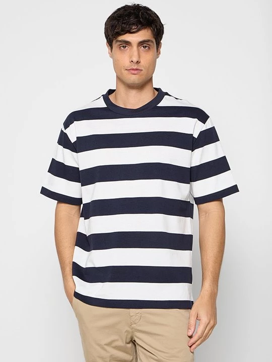 Foto van product T-shirt basic lindbergh donkerblauw