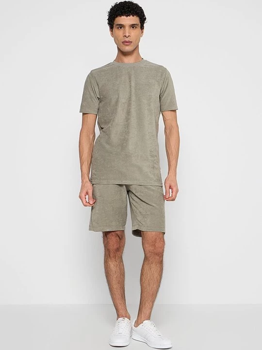Foto van product T-shirt basic lindbergh kaki