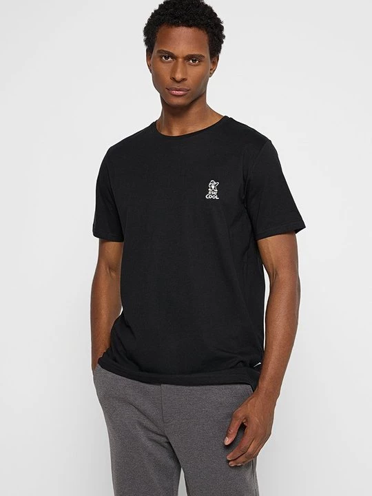 Foto van product T-shirt basic lindbergh zwart