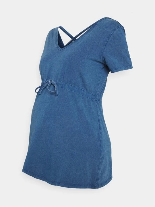 Foto van product T-shirt basic Mamalicious blauw
