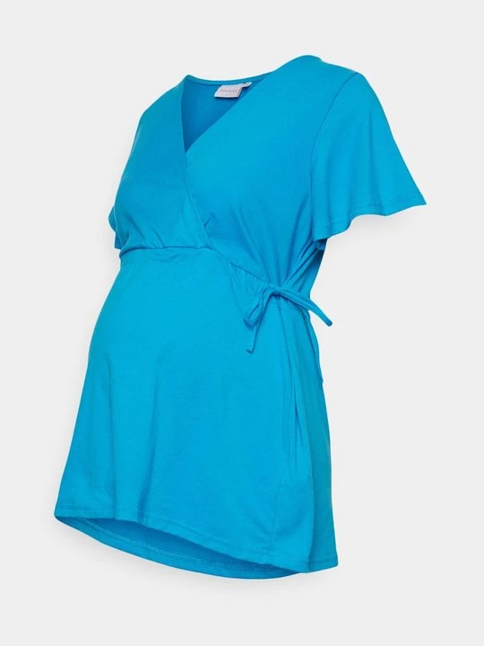 Foto van product T-shirt basic Mamalicious blauw
