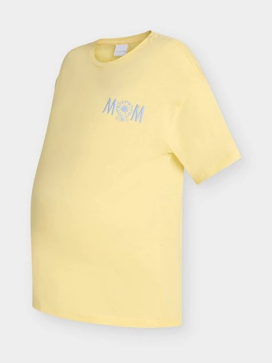 Foto van product T-shirt basic Mamalicious geel