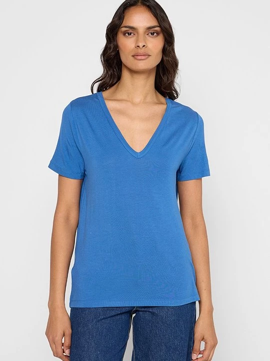 Foto van product T-shirt basic Mango blauw