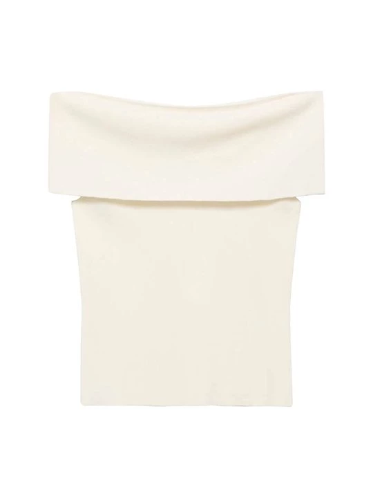 Foto van product T-shirt basic Mango crème