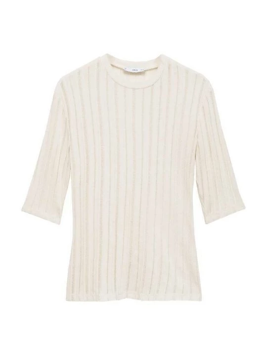Foto van product T-shirt basic Mango crème