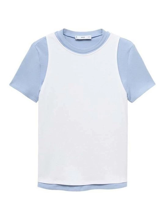Foto van product T-shirt basic Mango lichtblauw