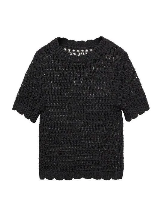 Foto van product T-shirt basic Mango zwart