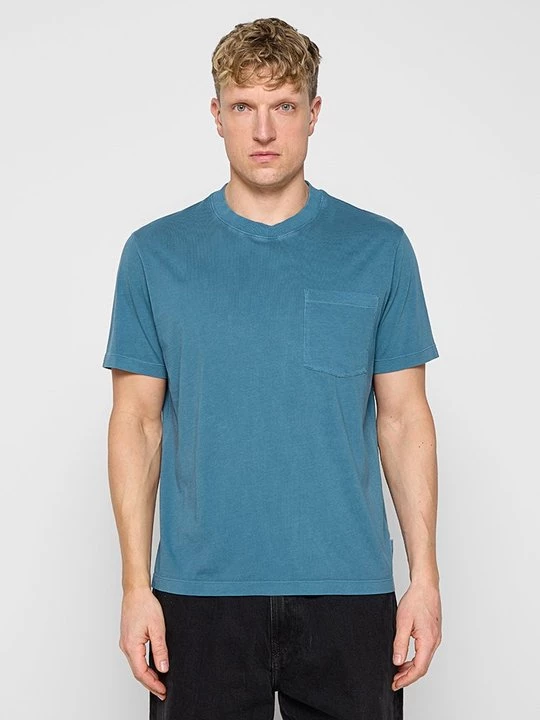 Foto van product T-shirt basic Marc O'Polo lichtblauw gemêleerd