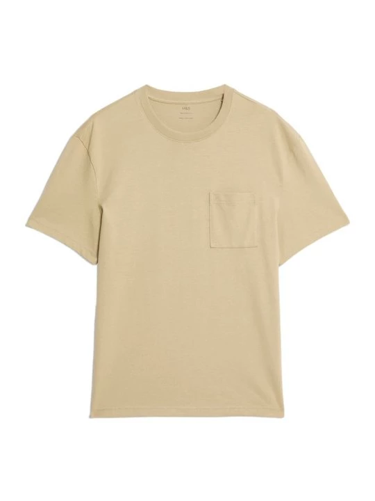 Foto van product T-shirt basic Marks & Spencer zandkleur
