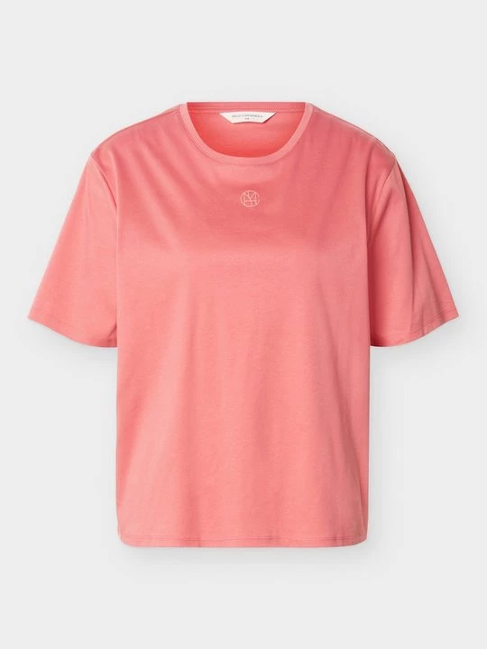 Foto van product T-shirt basic MSCH Copenhagen koraalrood