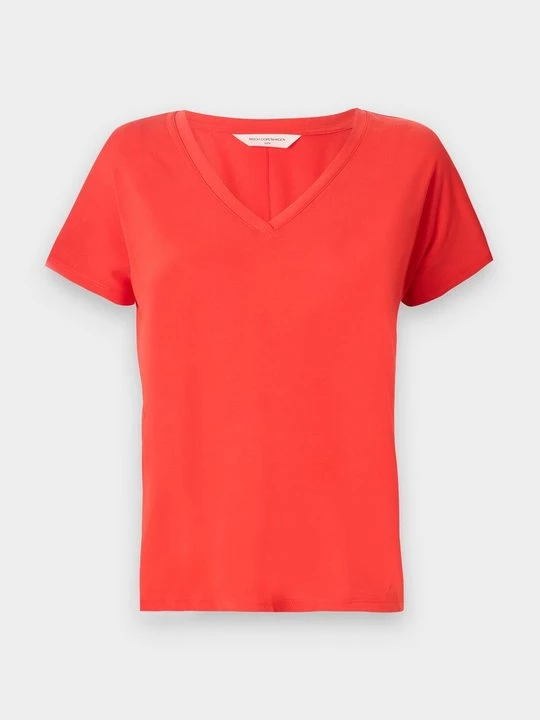 Foto van product T-shirt basic MSCH Copenhagen lichtrood