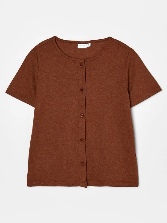 Foto van product T-shirt basic NAME IT bruin