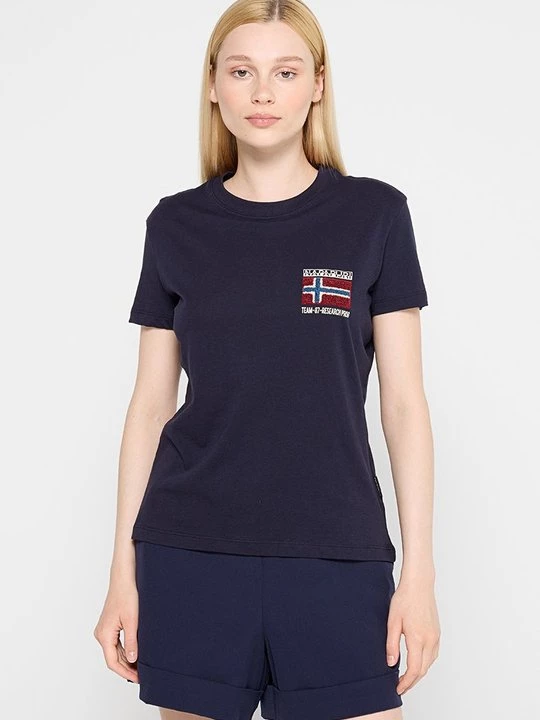Foto van product T-shirt basic Napapijri donkerblauw