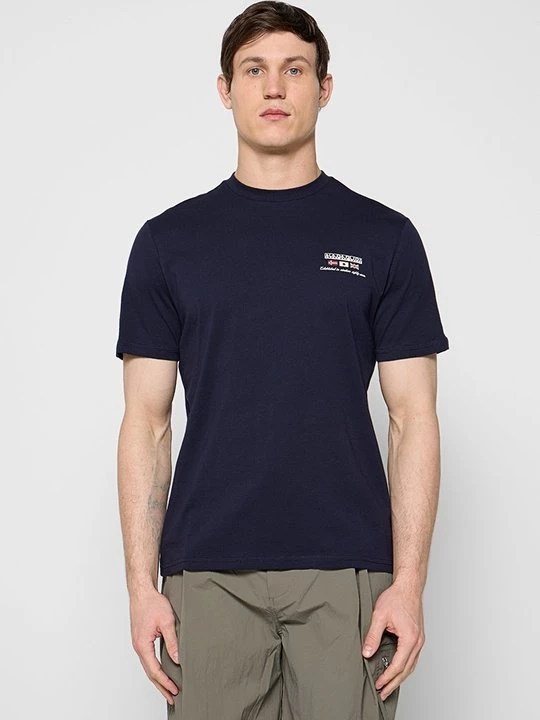Foto van product T-shirt basic Napapijri donkerblauw