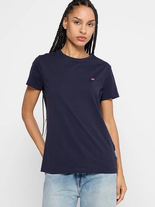 Foto van product T-shirt basic Napapijri donkerblauw
