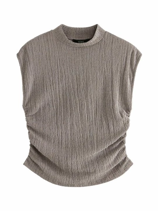 Foto van product T-shirt basic Next beige mêleerd