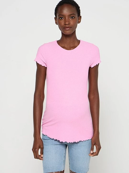 Foto van product T-shirt basic Only donkerroze
