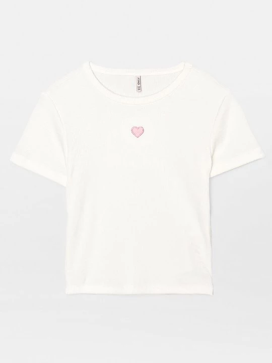 Foto van product T-shirt basic ONLY GIRLS crème