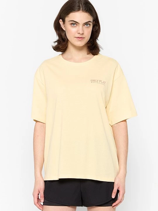 Foto van product T-shirt basic Only Play lichtgeel