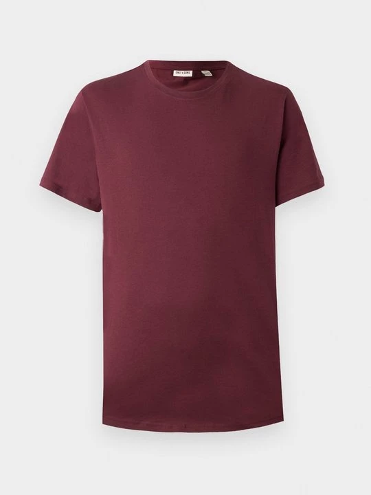 Foto van product T-shirt basic Only & Sons bordeauxrood