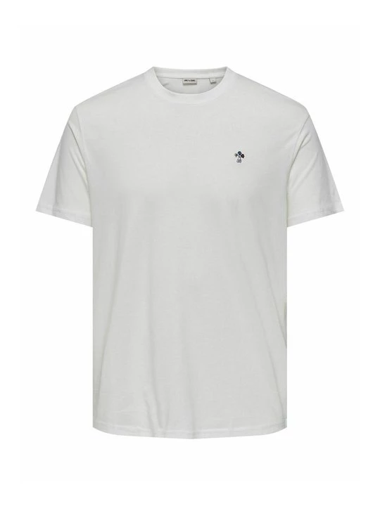 Foto van product T-shirt basic Only & Sons crème