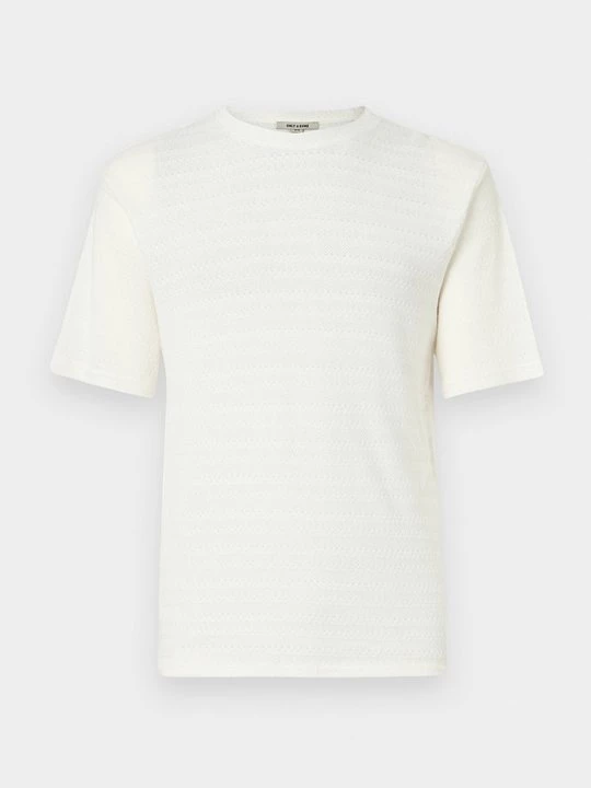 Foto van product T-shirt basic Only & Sons crème