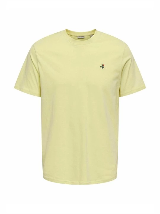 Foto van product T-shirt basic Only & Sons geel