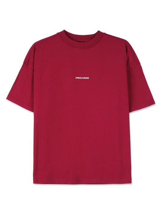 Foto van product T-shirt basic Pegador bordeauxrood