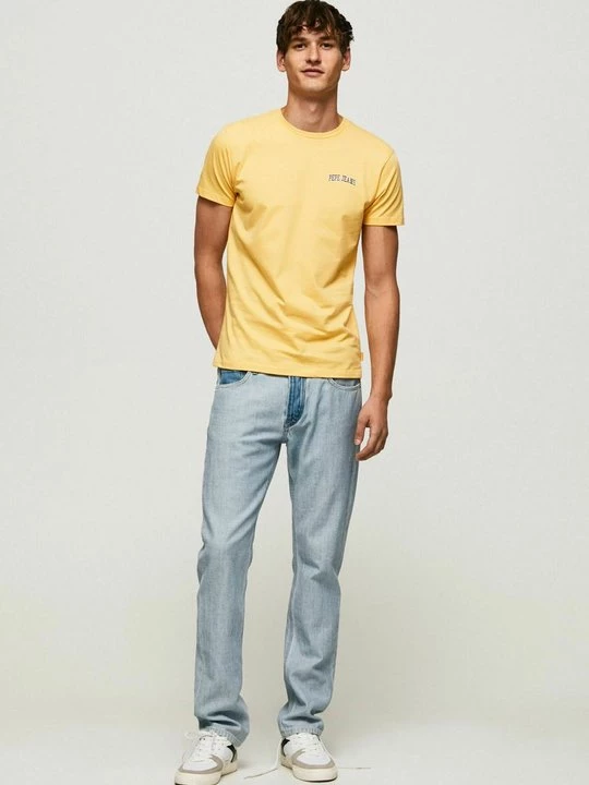 Foto van product T-shirt basic Pepe Jeans lichtgeel