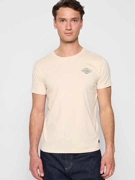 Foto van product T-shirt basic Petrol Industries crème