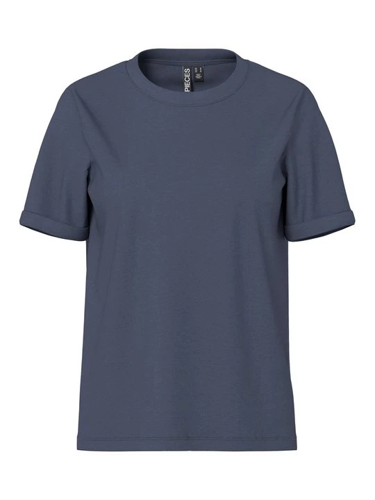 Foto van product T-shirt basic Pieces donkerblauw