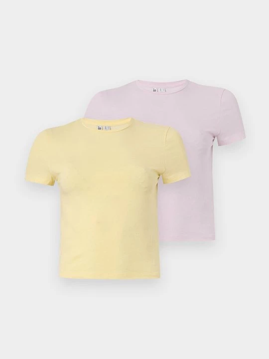 Foto van product T-shirt basic Pieces donkerroze