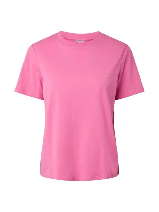 Foto van product T-shirt basic Pieces donkerroze
