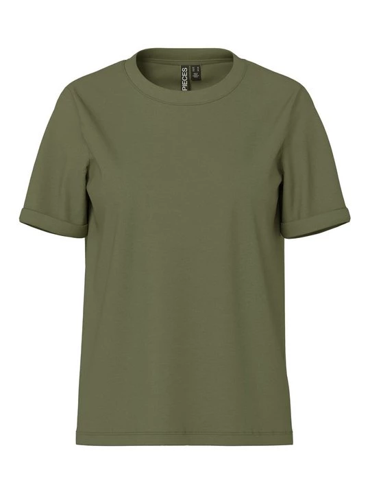 Foto van product T-shirt basic Pieces kaki