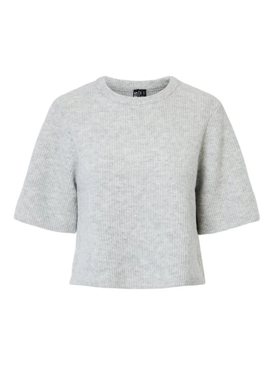 Foto van product T-shirt basic Pieces lichtgrijs gemêleerd